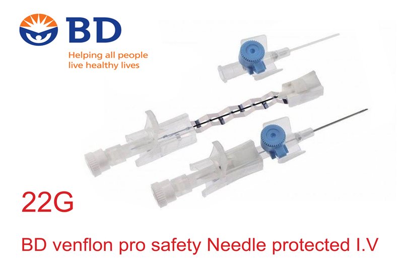 וונפלון בטיחותי BD 22G - BD Venflon pro safty needle protected I.V 22G