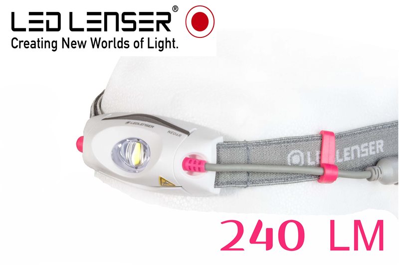 פנס ראש לד לנסר ורוד NEO4 - LED Lenser Pink NEO4 Headlamp 240lm