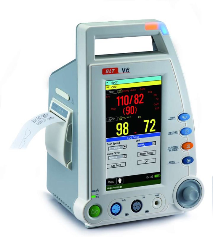 מד לחץ דם BLT V6 משולב <br> לניטור טמפרטורה, דופק, סטורציה ולחץ דם