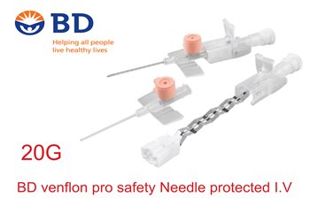 וונפלון בטיחותי BD 20G - BD Venflon pro safty needle protected I.V 20G