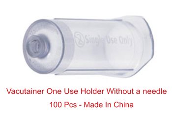 הולדר ואקוטיינר סיני ללא מחט <br> Vacutainer one use holder without a needle 100 pcs