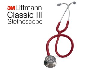 סטטוסקופ ליטמן קלאסיק 3 <br> Burgundy - 5627 <br> Littmann Classic III